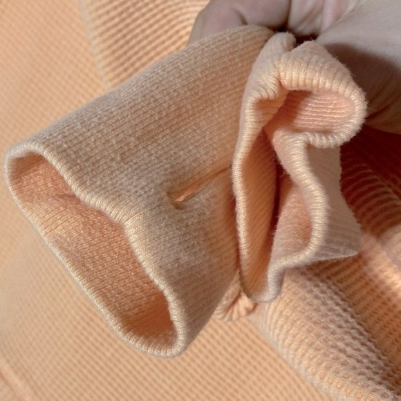 Athleta Orange Waffle Knit Long Sleeve Crew Neck Top S - Picture 10 of 14